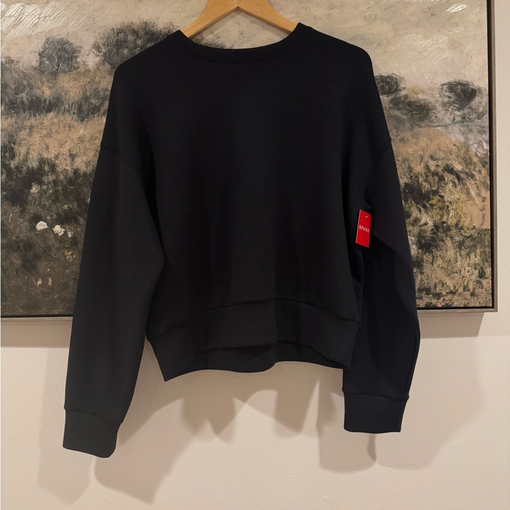 SPANX Classic Black Crew Neck Sweater